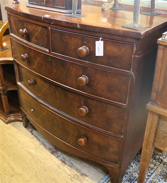 Victorian bow-fronted chest of drawers